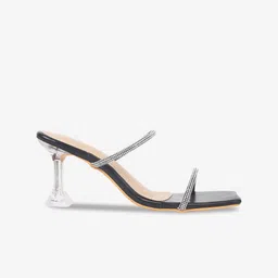 AXIUM Embellished Two Strap Party Block Heels image 2