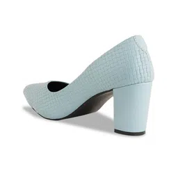 ELLE Textured Pointed Toe Block Pumps image 4