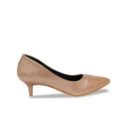 SHUZ TOUCH Embellished Pointed Toe Kitten Pumps image 3