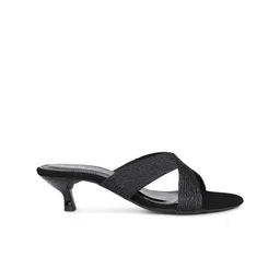Inc 5 Textured Open Toe Criss-Cross Kitten Heels image 2