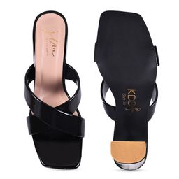 JM Looks Cross Strap Block Heels image 5