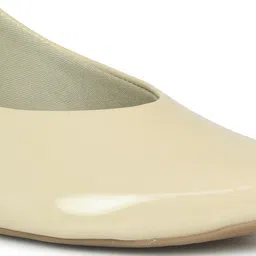 Inc 5 Cream-Coloured Block Pumps image 2