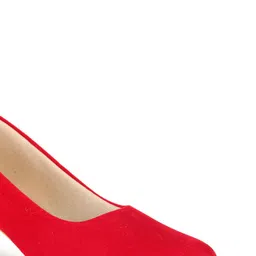 SAPATOS Suede Pointed Toe Block Pumps image 2