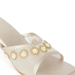 NR By Nidhi Rathi Square Toe Block Heels With Embellished image 2