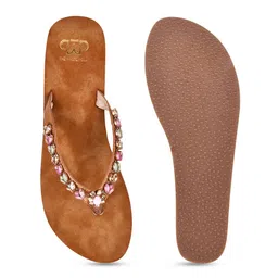 THE WHITE POLE Embellished Open Toe Wedge Heels image 2