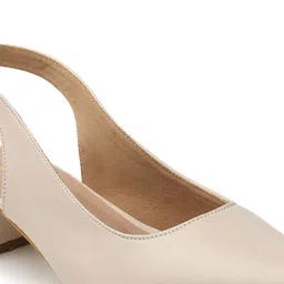 ICONICS Pointed Toe Work Block Mules With Buckles image 4