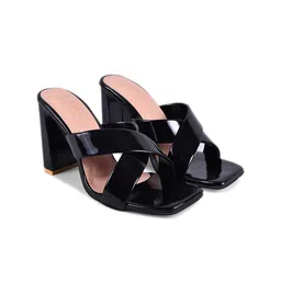 JM Looks Cross Strap Block Heels image 2