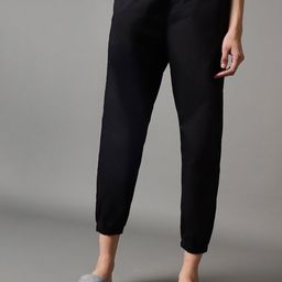 Bewakoof Women Black Mid-Rise Cotton Lounge Pants-image-100