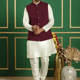 Anouk Embroidered Regular Sequinned Kurta & Churidar-22