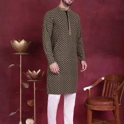 Jompers Ethnic Motifs Embroidered Regular Sequinned Kurta With Pyjamas image 1
