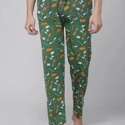 Free Authority Men Green Friends Printed Lounge Pants-image-99