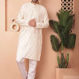 Anouk Floral Printed Regular Kurta With Pyjamas-picture-52