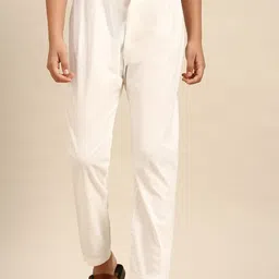 Sanwara Boys Off White Solid Cotton Pyjamas-40