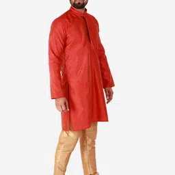 Pro-Ethic STYLE DEVELOPER Men Pure Silk Kurta with Pyjamas image 2