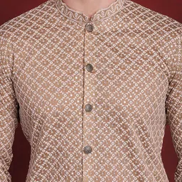 Jompers Embroidered Regular Sequinned Kurta with Pyjamas image 2