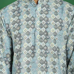 Anouk Ethnic Motifs Printed Regular Thread Work Kurta & Pyjamas image 3