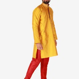 Pro-Ethic STYLE DEVELOPER Men Pure Silk Kurta with Pyjamas image 3