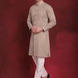 Jompers Embroidered Regular Sequinned Kurta with Pyjamas image 3