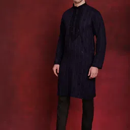 Jompers Embroidered Regular Sequinned Kurta with Pyjamas image 4