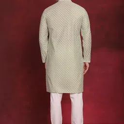 Jompers Embroidered Regular Sequinned Kurta with Pyjamas image 5