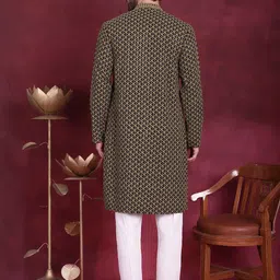Jompers Ethnic Motifs Embroidered Regular Sequinned Kurta With Pyjamas image 5
