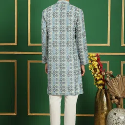 Anouk Ethnic Motifs Printed Regular Thread Work Kurta & Pyjamas image 5