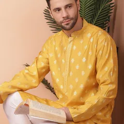 Anouk Ethnic Motifs Printed Regular Kurta With Pyjamas-picture-10