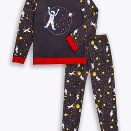 BAESD Kids Abstract Printed Pure Cotton T-shirt With Pyjamas-image-23