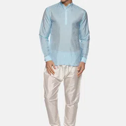 Sethukrishna Men Blue Kurta with Pyjama-image-48