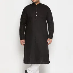 VASTRAMAY Mandarin Collar Kurta With Pyjamas-image-111