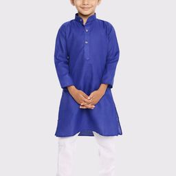 Maharaja Boys Band Collar Regular Kurta With Pyjamas-41