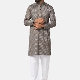 TAHVO Geometric Printed Regular Kurta With Pyjamas-picture-16