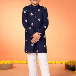 FASHION DREAM Boys Embroidered Regular Kurta with Pyjamas-picture-47