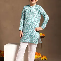 BAESD Boys Ethnic Motifs Printed Regular Kurta with Pyjamas-1