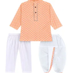 BAESD Boys Ethnic Motifs Printed Regular Kurta with Pyjamas-7