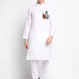 DEVOILER Ethnic Motifs Printed Kurta with Pyjamas-picture-12