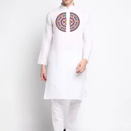 DEVOILER Ethnic Motifs Printed Regular Kurta With Pyjamas-picture-37
