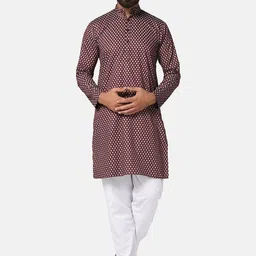 TAHVO Geometric Printed Regular Kurta With Pyjamas image 1
