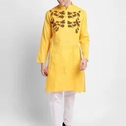 DEVOILER Ethnic Motifs Printed Regular Kurta With Pyjamas-picture-18