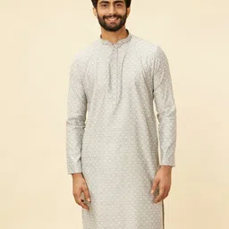 Manyavar Mandarin collar Ethnic Motifs Printed Regular Kurta with Pyjamas image 1