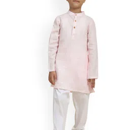 Funny Bones Clothings Boys Regular Linen Kurta with Pyjamas-picture-15
