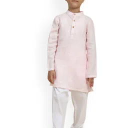 Funny Bones Clothings Boys Regular Linen Kurta with Pyjamas-picture-28