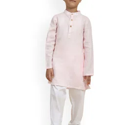 Funny Bones Clothings Boys Regular Linen Kurta with Pyjamas-picture-38