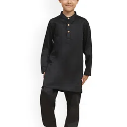 Funny Bones Clothings Boys Regular Linen Kurta with Pyjamas-picture-13