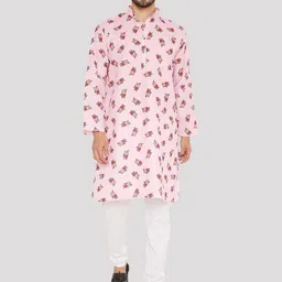 Maharaja Floral Printed Regular Kurta with Pyjamas-picture-31