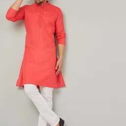 Armaan Ethnic Mandarin Collar Pure Cotton Kurta With Pyjamas-image-18