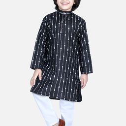 BownBee Boys Printed Pure Cotton Straight Kurta With Pyjama-20