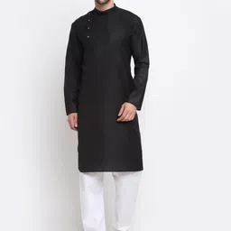 KRAFT INDIA Men  Angrakha Pure Cotton Kurta with Pyjamas-image-73