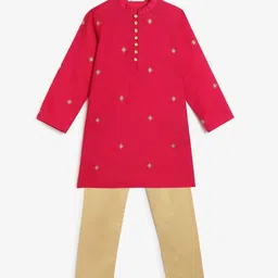 Campana Boys Printed Regular Thread Work Kurta with Pyjamas-7