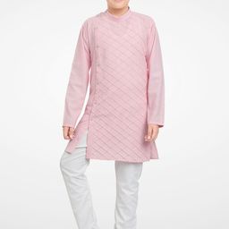 Jeetethnics Boys Pink Kurti with Pyjamas-44